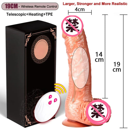 1 Thrusting Rotation Remote Control Dildo Vibrator Realistic Penis Gay Suction Cup Masturbator Couple Big Dick for Women Sex Toys