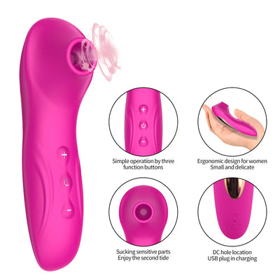 Powerful Vibrator Clitoris Sucker Sex Toys Goods for Adults Women Vibrators Stimulator Vacuum Masturbator Sex Shop Sucking Dild
