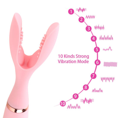 Speeds Clitoris Clip Vibrator Masturbation Dildo G Spot Stimulator Nipple Massager Intimate Goods Sex Toy for Women Couples