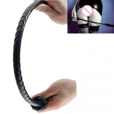 30/45/60cm PU Leather Long Whip BDSM Spanking Paddle Flirting Sex Toys Adult Cosplay Slave Game Tools Bondage Set For Couple