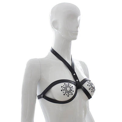 Foreign Trade Hot Sale Leather Chest Strap Breast Mimi Nipple Female Sexy Underwear Passion Bondage Belt Factory Direct Wholesale