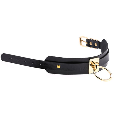 Adult Sex Toys Big O Ring Neck Collar BDSM Slave Bondage Fetish Cosplay Adult Games Leather Necklace Erotic Neckband For Woman