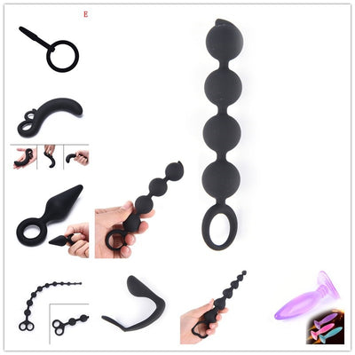 Black Butt Plug for Beginner Erotic Toys Silicone Anal Plug Adult Products Anal Sex Toys for Men Women Prostate Massager