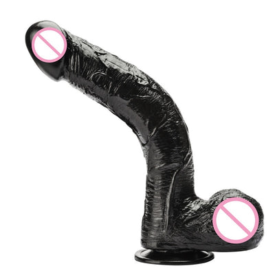 Black Huge Dildo Giant Thick Dildos Suction Cup Long Dong High Quality Suck Penis for Vagina Penis Lesbian Masturbation (30CM)