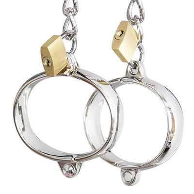 DOMI Sex Products Ankle Cuffs for Couples  Bdsm Bondage Stainless Steel Handcuffs with Lock
