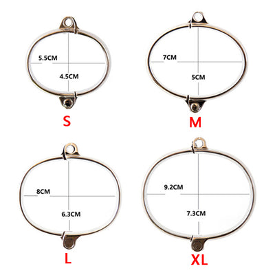 DOMI Sex Products Ankle Cuffs for Couples  Bdsm Bondage Stainless Steel Handcuffs with Lock