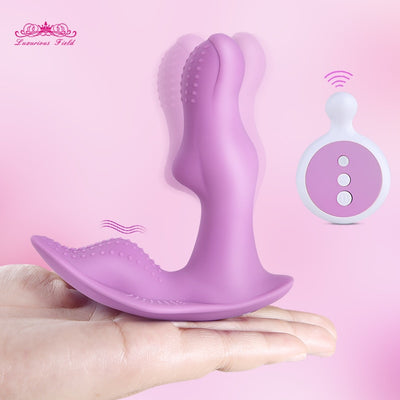 Dildo Vibrator Wearable Butterfly Sex Toys for Women Masturbator Clitoris Stimulator Wireless Remote Control Vibrating Panties