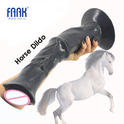 Huge Penis Animal Horse Dildo Dick with Strong Suction Cup Ribbed Big Sex Toys for Women Flirt Sex Products Hot