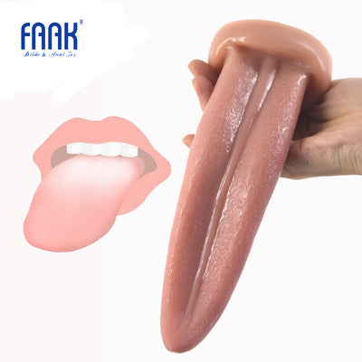 Anal Plug Realistic Tongue Butt Plug G-spot Stimulate Skin Color Sex Toys Oral Sex Erotic Products Rough Surface Sex Shop