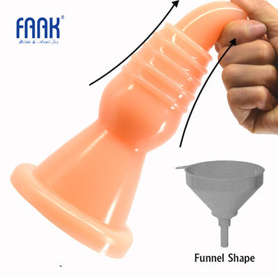 Big Butt Plug Funnel Shape Anal Plug Screw Thread Dildo Adult Game Anal Trainer Sex Toys for Men Women Prostate Massage