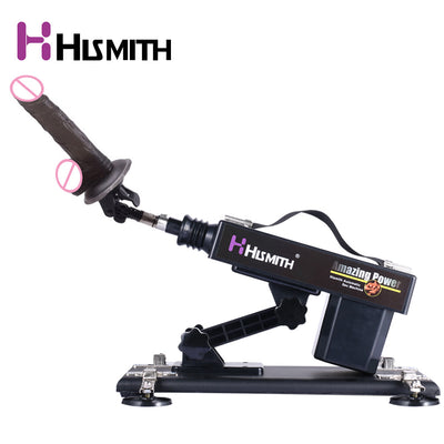 HISMITH 7.5 Inch Dildo for Sex Machine Gun with Suction Cup Automatic Sex Machines for Women Love Machine Dildo Vibrator