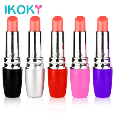 IKOKY Mini Discreet Lipstick Vibrator Waterproof Vibrating Jump Egg Bullet Massage Sex Toy for Women
