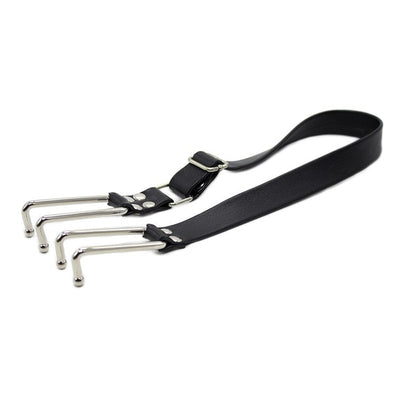 Leather Claw Hook Mouth Spreader,Stainless Steel Mouth Open Device,Oral Sex Accessories,Bdsm Toy for Couples