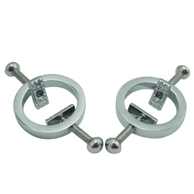 New female Stainless Steel adjustable torture play Clamps metal Nipple clips breast BDSM Bondage Restraint Fetish sex toy