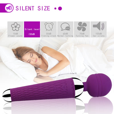 Powerful Clitoris Vibrators USB Recharge Magic Wand AV Vibrator Massager Sexual Wellness Erotic Sex Toys for Women Adult Product