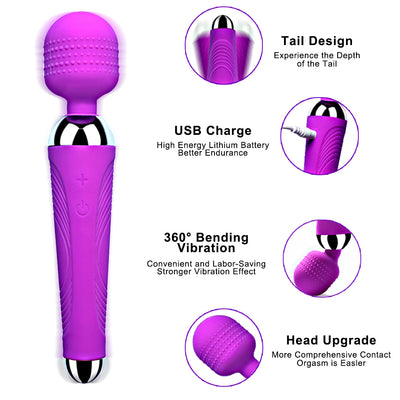 Powerful Magic Wand AV Vibrator Sex Toys for Woman Clitoris Stimulator Sex Shop toys for adults G Spot vibrating Dildo for woman
