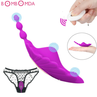Sex Perineum Massage Butterfly Vibrator Remote Vagina Vibration Clitoris Stimulation Vibrating Panties Erotic Sex Toys for Woman