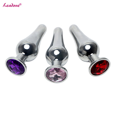Small Size Anal Plug Massager Diamond Metal Butt Plug Anal Sex Toy for Women Men Gay Erotic Toys Sex Shop Adult Product GS0309-S