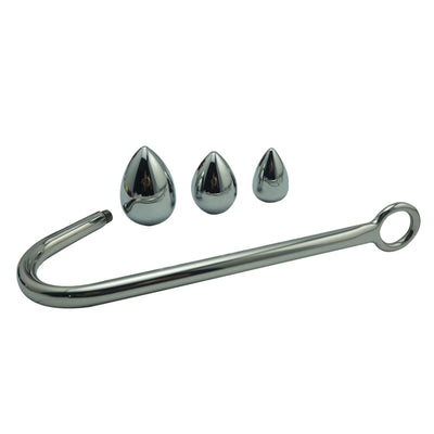 Small medium large ball head for choose metal anal hook butt plug dilator alluminum alloy prostate massager sex toy for male