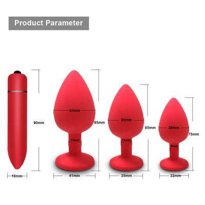 Soft Silicone Anal Butt Plug Prostate Massager Adult Gay Products Anal Plug Mini Erotic Bullet Vibrator Sex Toys for Men Women