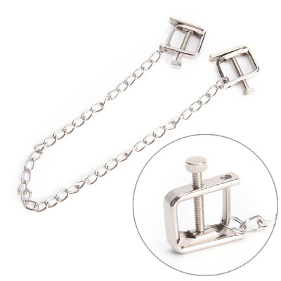 Stainless Steel Chains Metal Female Breast Nipple Clamps with Chain Clips Stimulator Bdsm Bondage Erotic Exotic Accessories