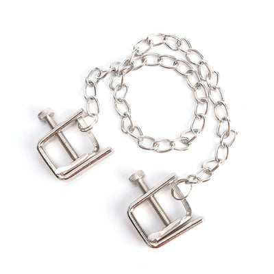 Stainless Steel Chains Metal Female Breast Nipple Clamps with Chain Clips Stimulator Bdsm Bondage Erotic Exotic Accessories