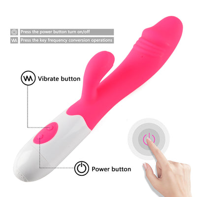 Sex Toys for Woman Vibrator G Spot Dildo Dual Vibration Female Vagina Clitoris Silicone Waterproof  Adult Sex Toys 30 Speed